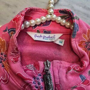 Fresh Produce Full Zip Cotton Sweatshirt Womens Size M